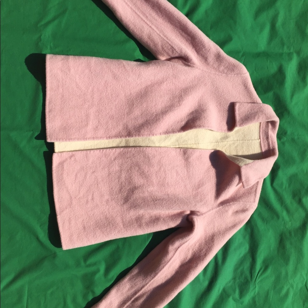 Reversible Pink Ivory Open Front Jacket